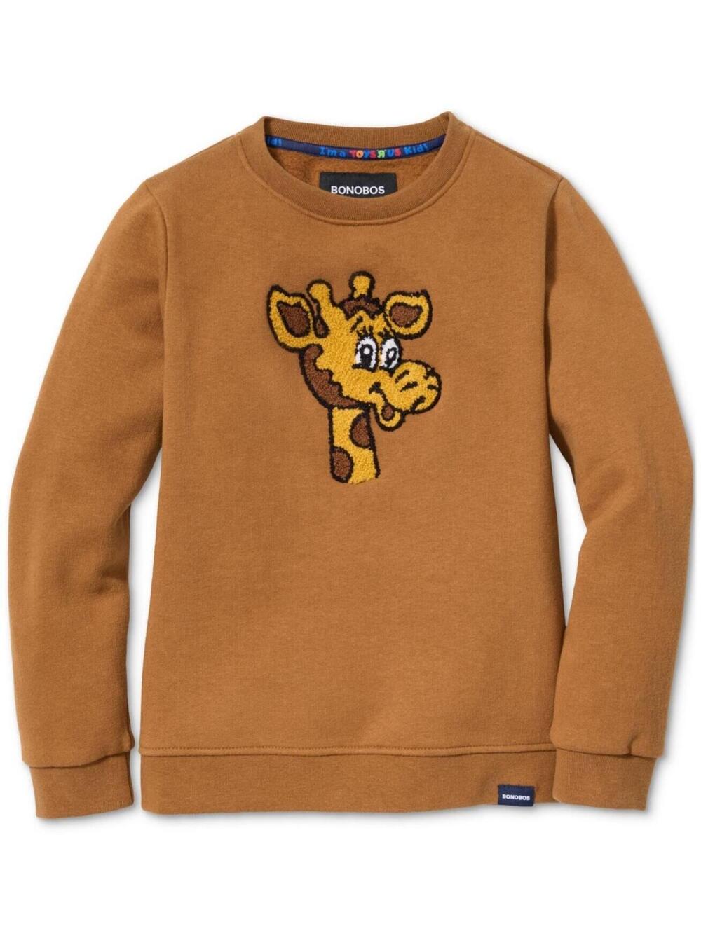 BONOBOS Kid's Geoffrey Long Sleeve Crewneck Sweatshirt sz 8 Brown